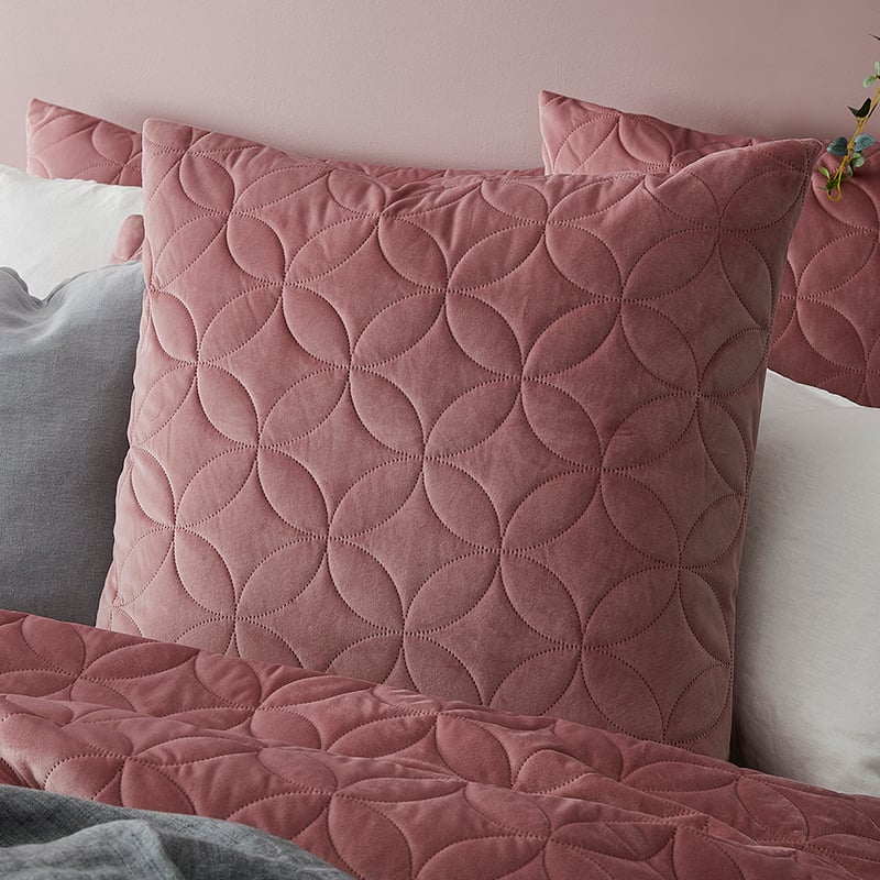 Gigi Quilted Velvet Quilt Cover Lotus
