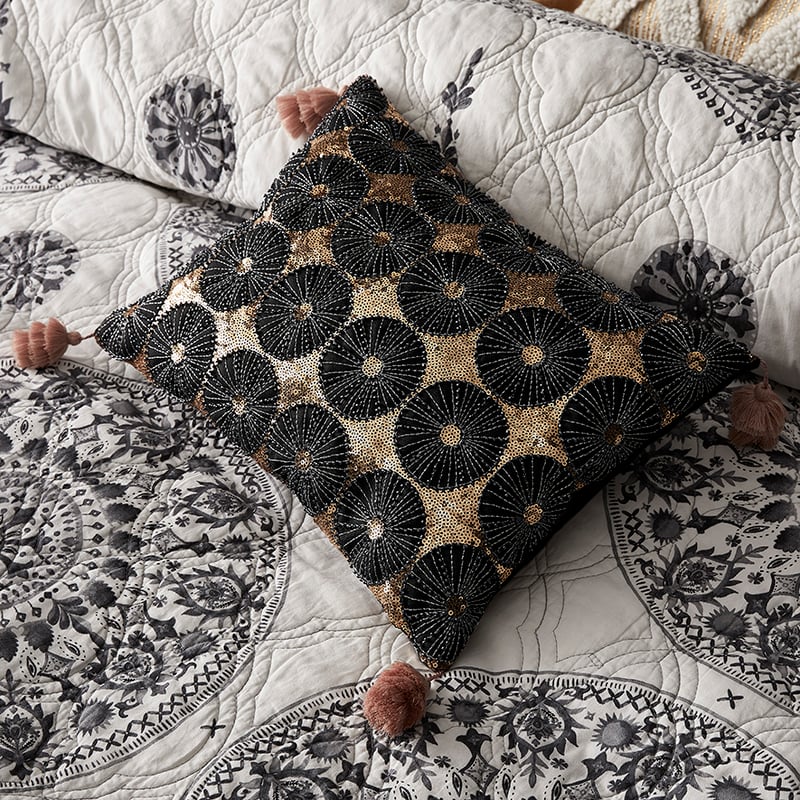 Onie Quilted Quilt Cover Slate