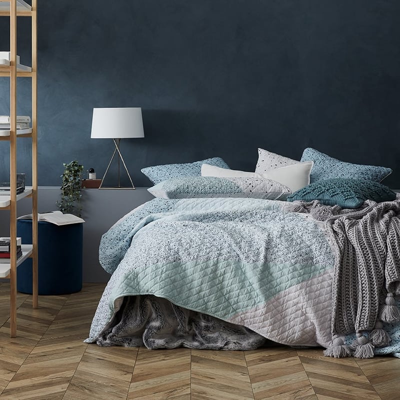 Remi Quilted Quilt Cover in Slate