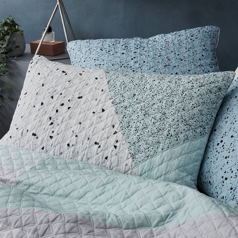 Remi Quilted Quilt Cover in Slate