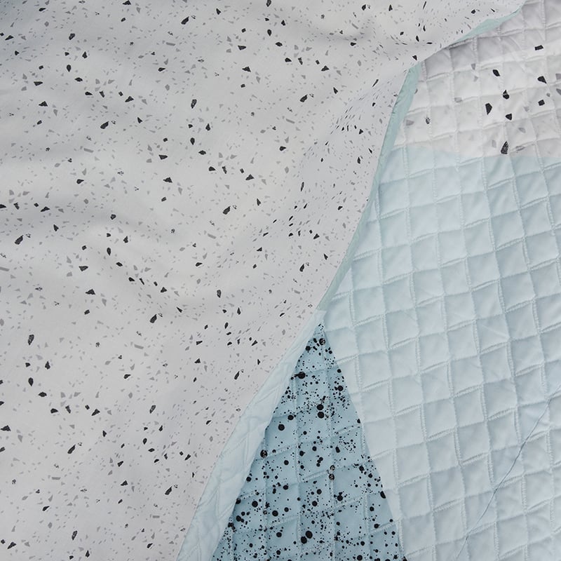 Remi Quilted Quilt Cover in Slate