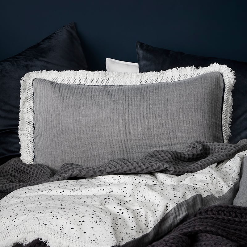 Manya Quilt Cover in Coal