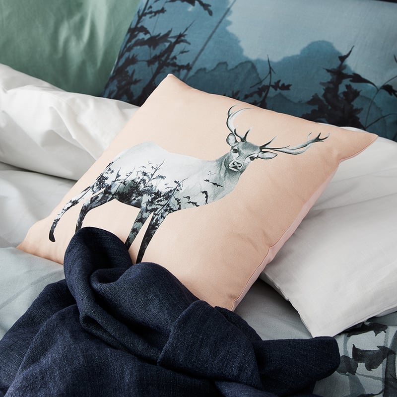 Grey Pine Quilt Cover Set in Ink