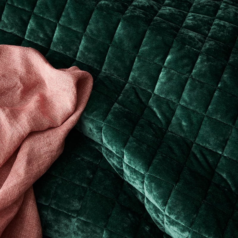 York Quilted Emerald Quilt Cover
