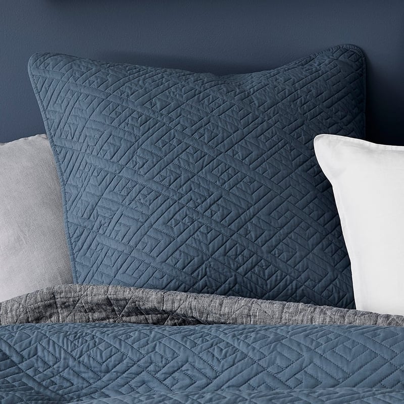 Saxon Quilted Quilt Cover Denim