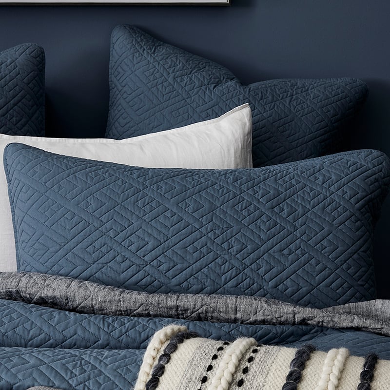 Saxon Quilted Quilt Cover Denim
