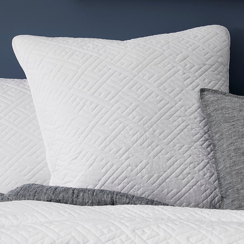 Saxon Quilted Quilt Cover White