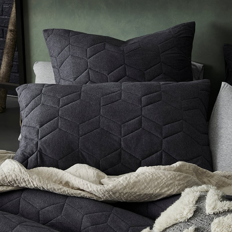 Hampton Bamboo Quilted Quilt Cover Coal