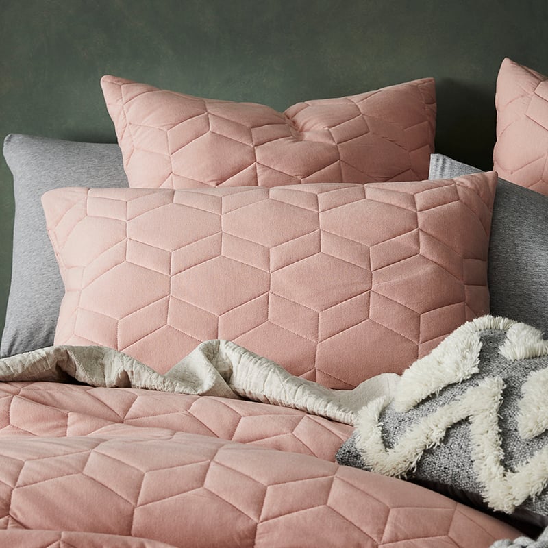 Hampton Bamboo Quilted Quilt Cover Dusty Pink