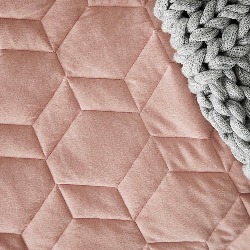 Hampton Bamboo Quilted Quilt Cover Dusty Pink
