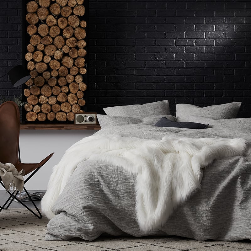 Lewis Quilted Quilt Cover Marle Grey