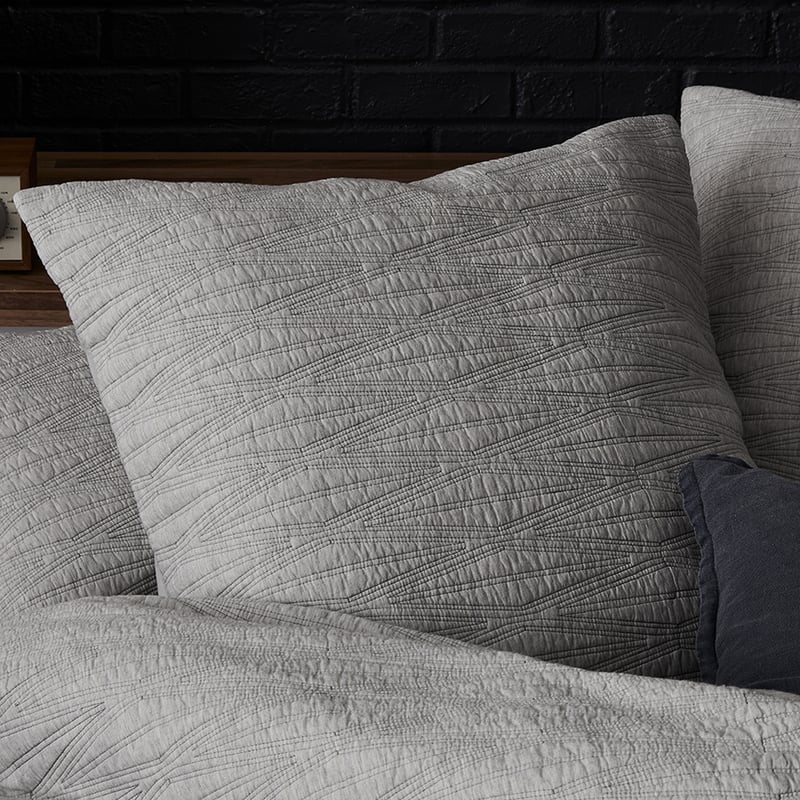 Lewis Quilted Quilt Cover Marle Grey