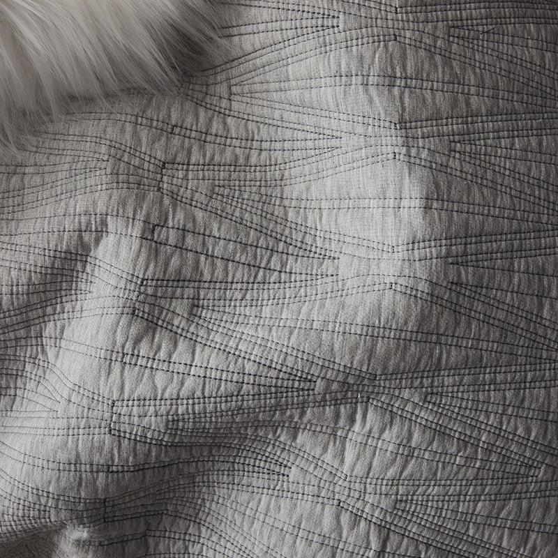 Lewis Quilted Quilt Cover Marle Grey