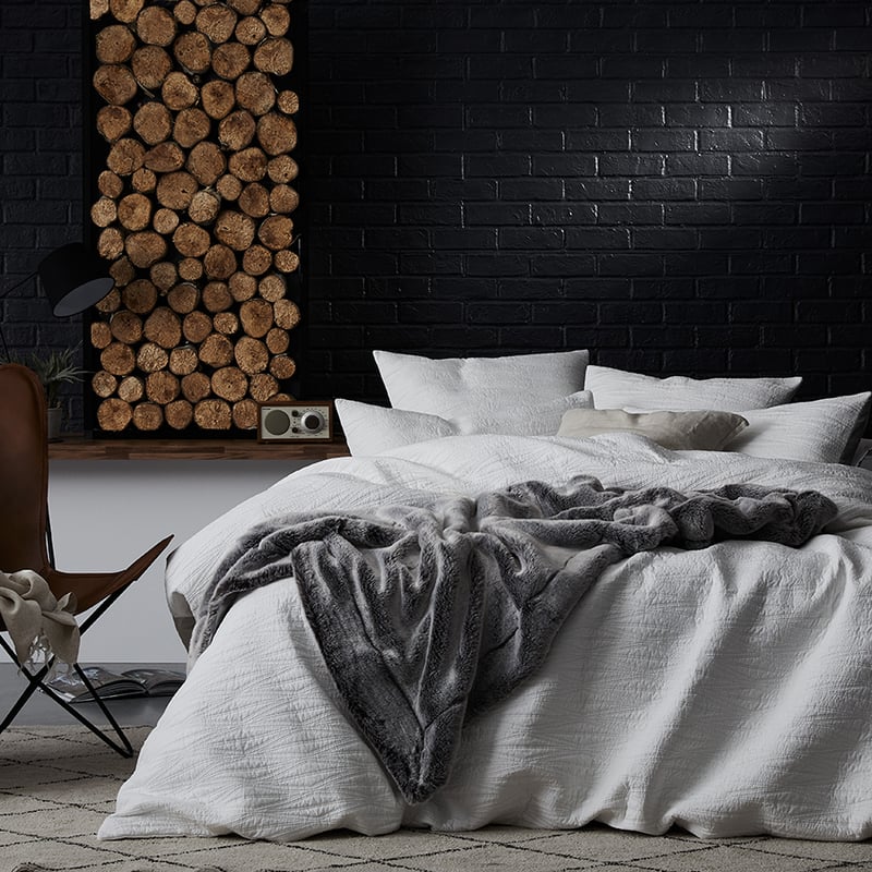 Lewis Quilted Quilt Cover White