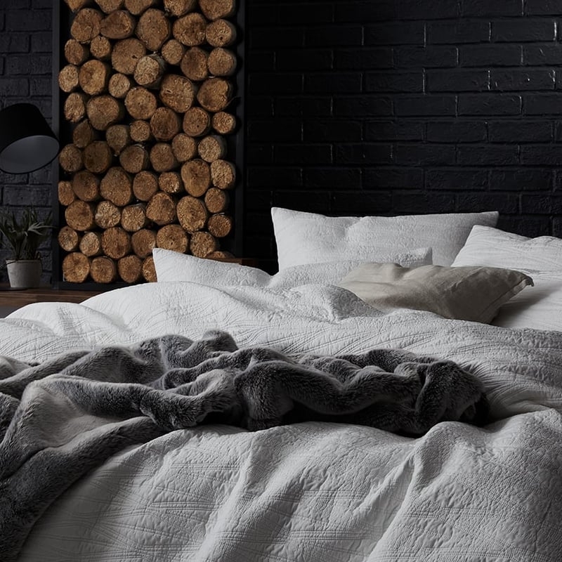 Lewis Quilted Quilt Cover White