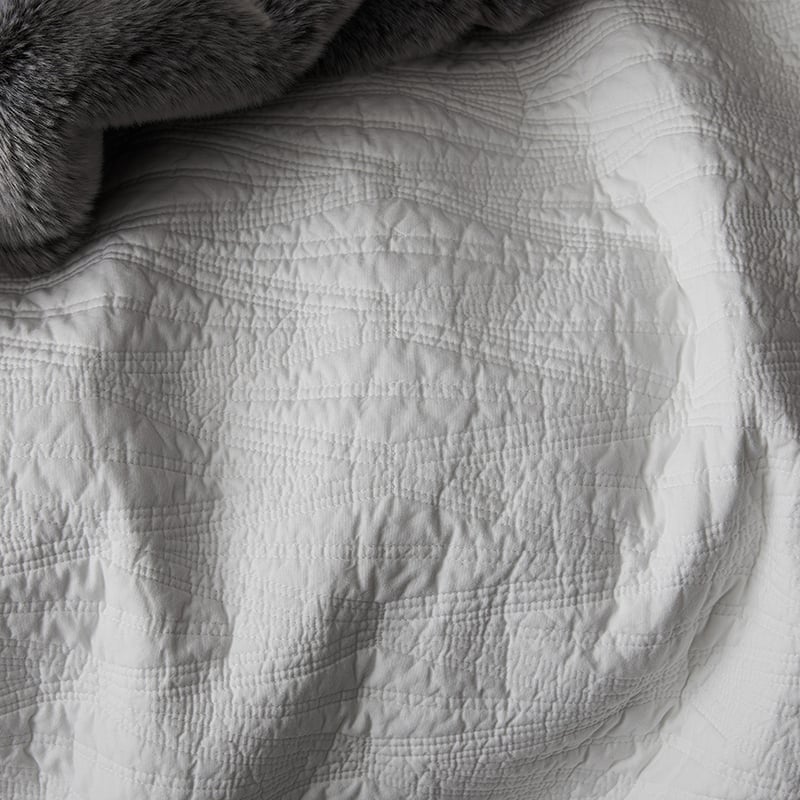 Lewis Quilted Quilt Cover White