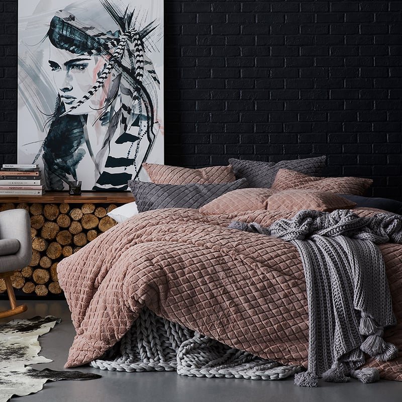 Whistler Quilt Cover Blush