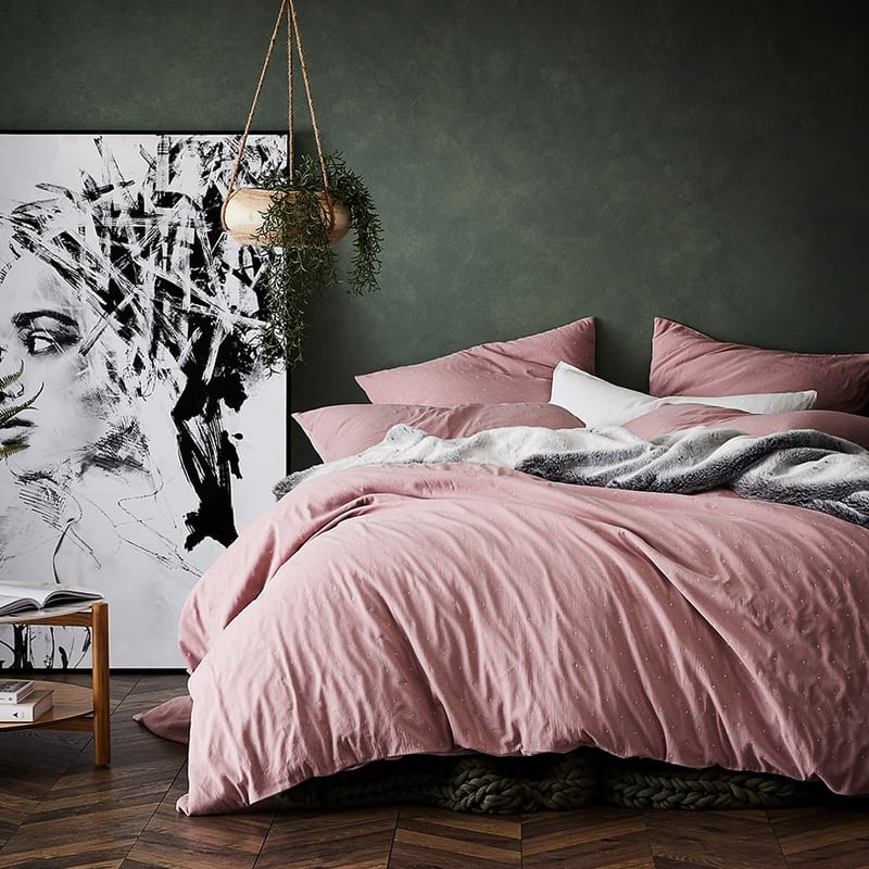 Zena Quilt Cover in Blush