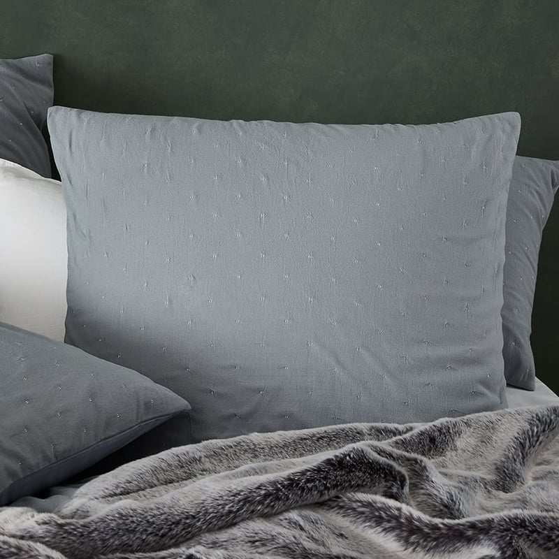 Zena Quilt Cover in Steel