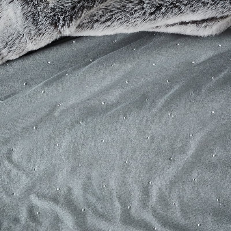 Zena Quilt Cover in Steel