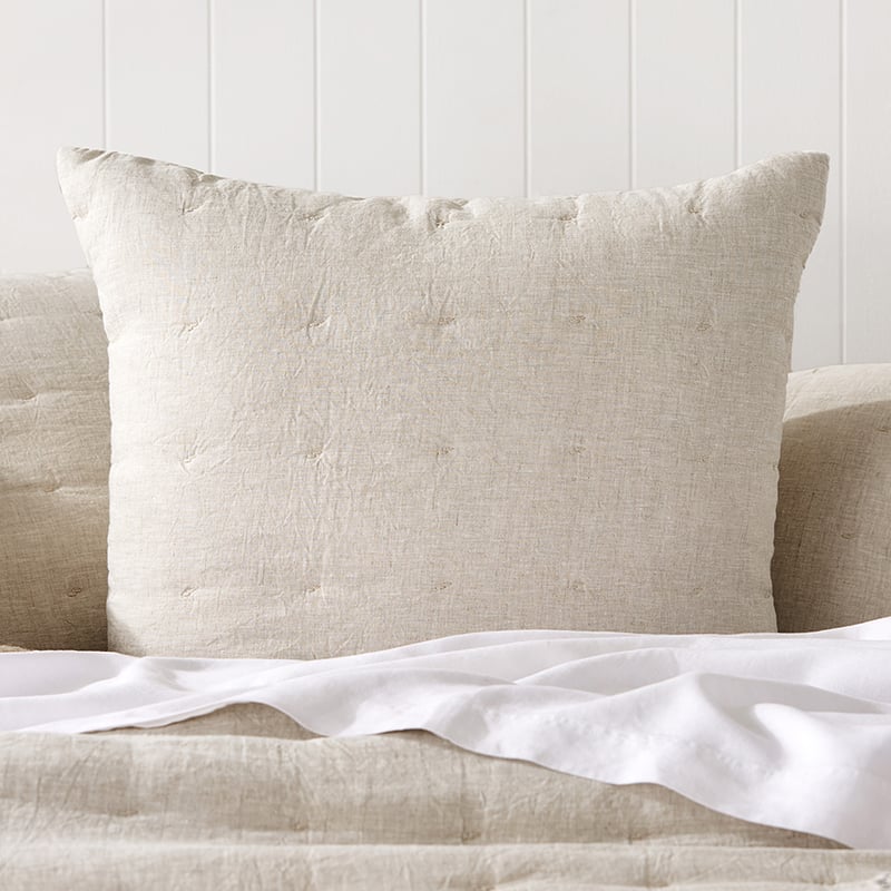 Vintage Washed Linen Quilted Quilt Cover Linen