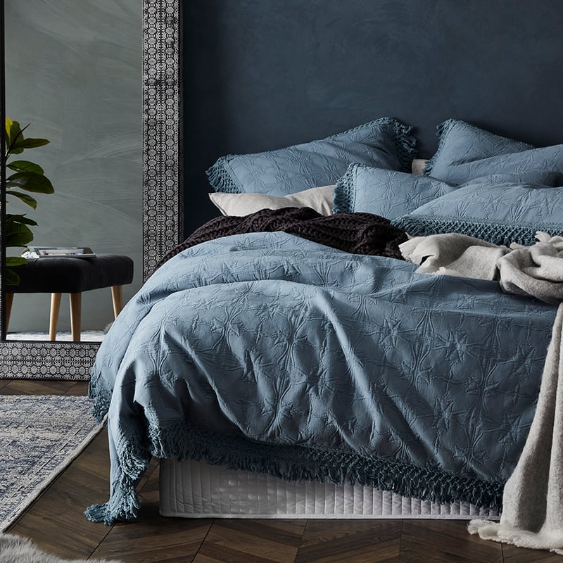 Byron Quilt Cover in Sage