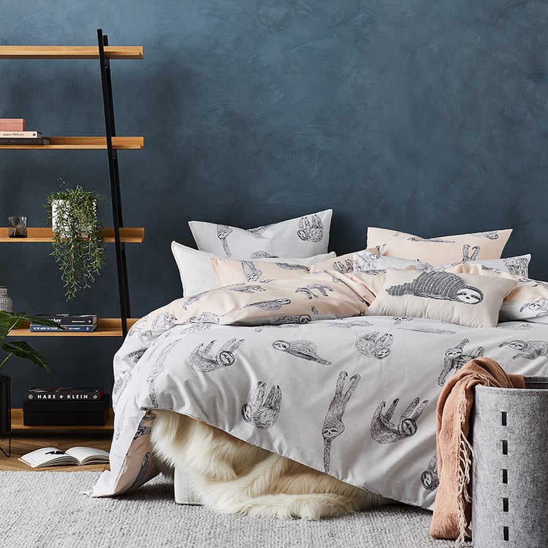 Sidney Quilt Cover Set in Grey