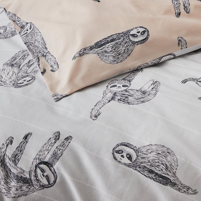 Sidney Quilt Cover Set in Grey