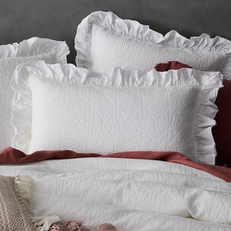 European Wanderlust Quilt Cover in Snow