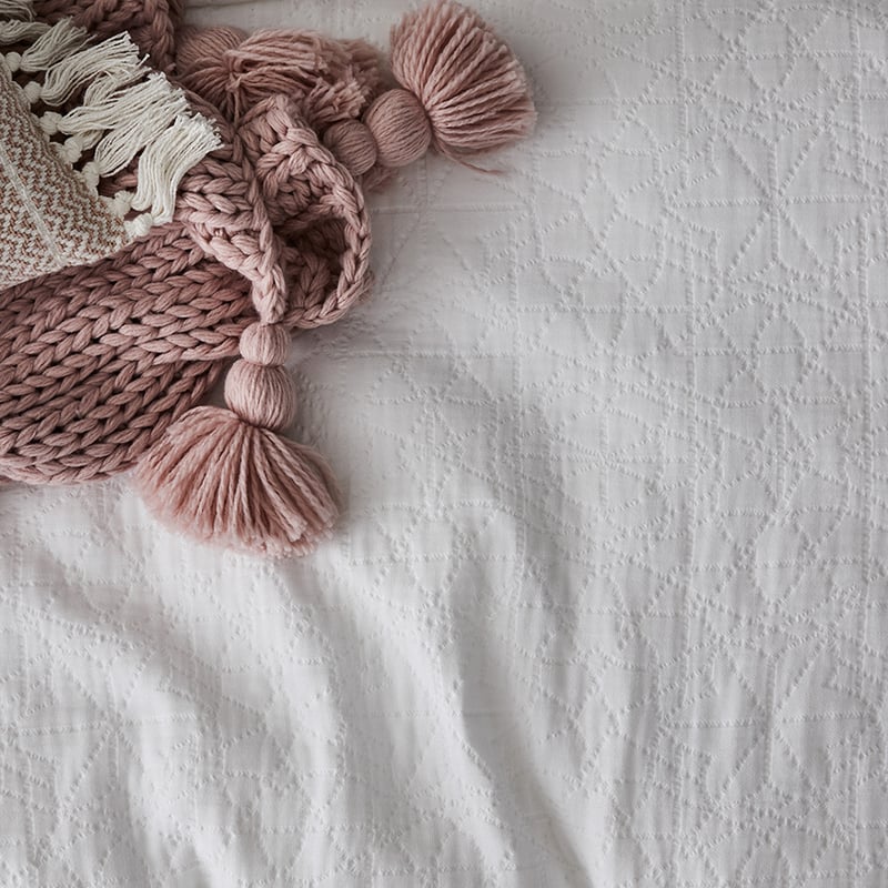 European Wanderlust Quilt Cover in Snow