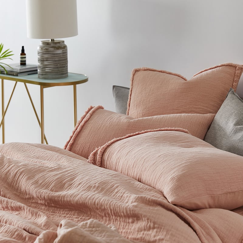 European Collection Cleo Peach Quilt Cover