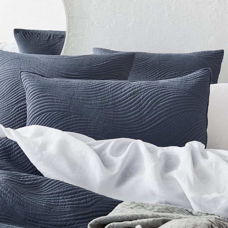 Ripple Quilted Quilt Cover Slate