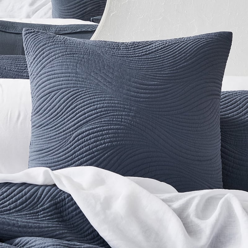 Ripple Quilted Quilt Cover Slate