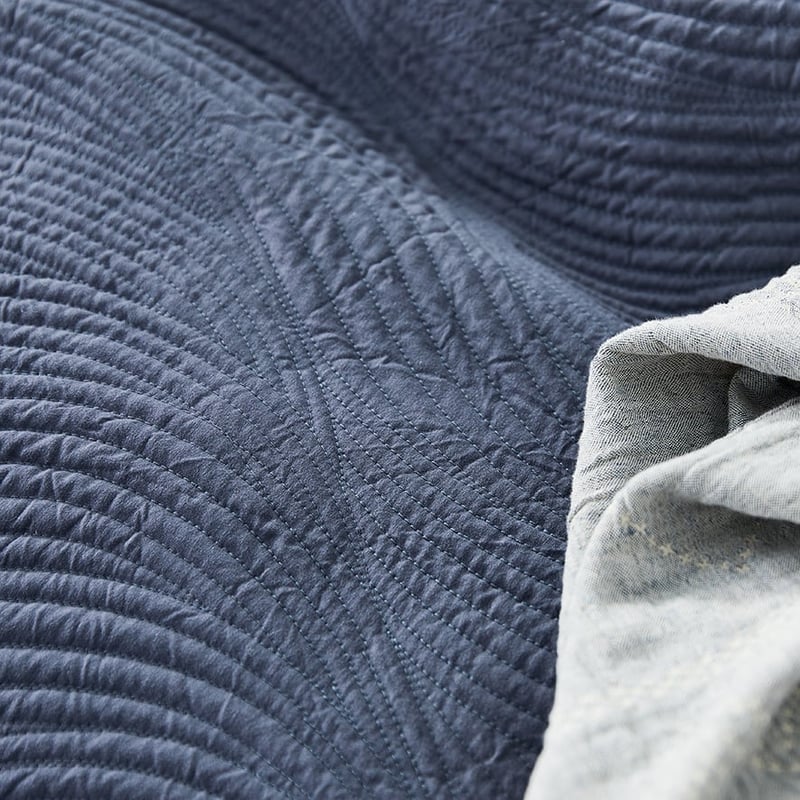 Ripple Quilted Quilt Cover Slate