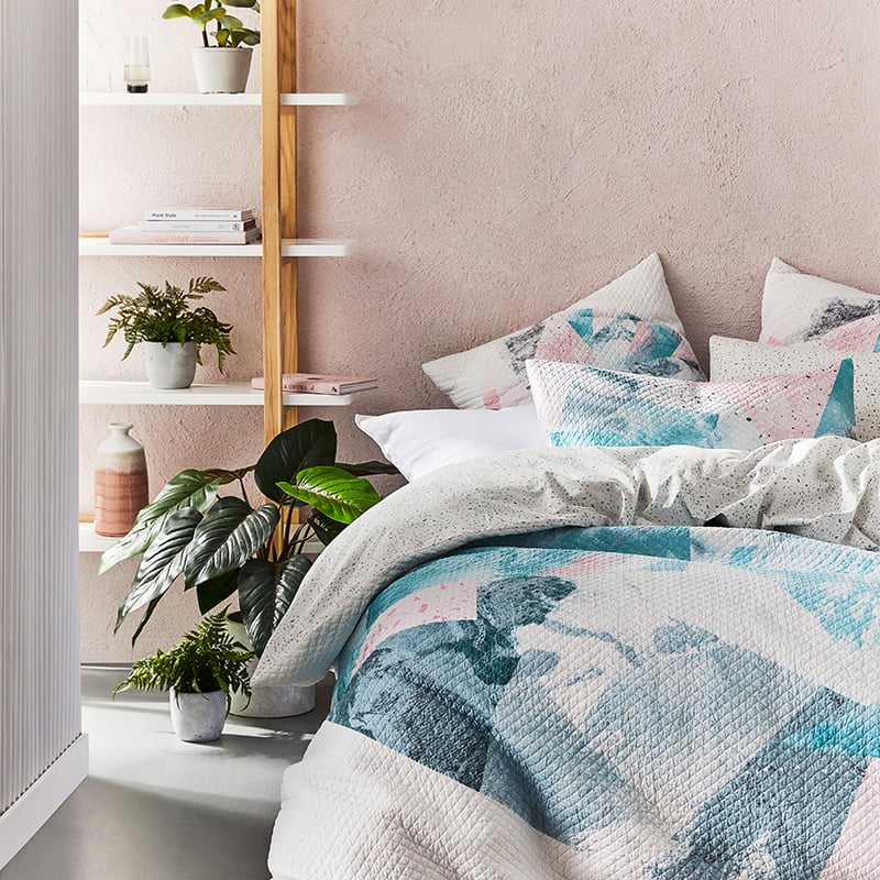 Colorado Quilted Quilt Cover in Blue