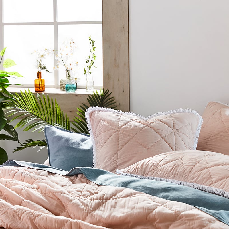 Amelie Quilted Pale Pink Quilt Cover