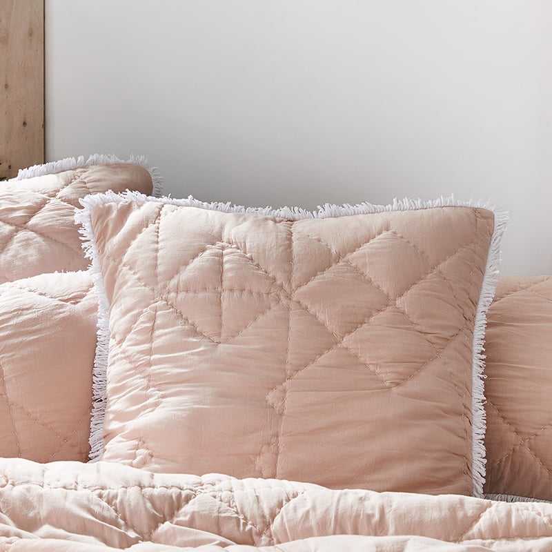 Amelie Quilted Pale Pink Quilt Cover