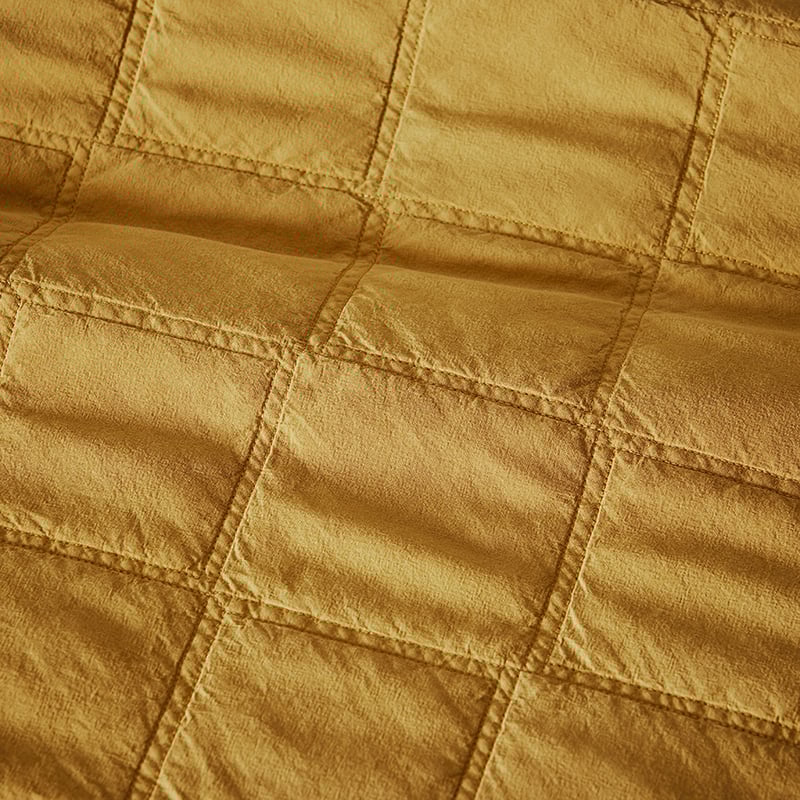 Stonewashed Cotton Dijon Coverlet