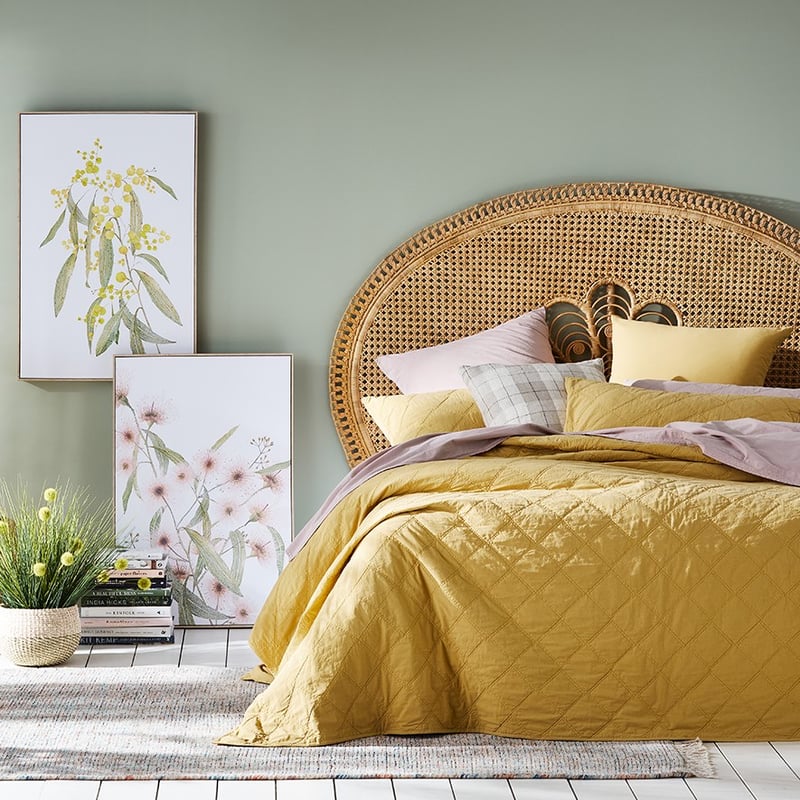 Stonewashed Cotton Flax Coverlet