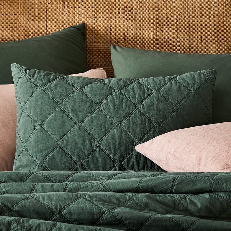 Stonewashed Cotton Forest Coverlet