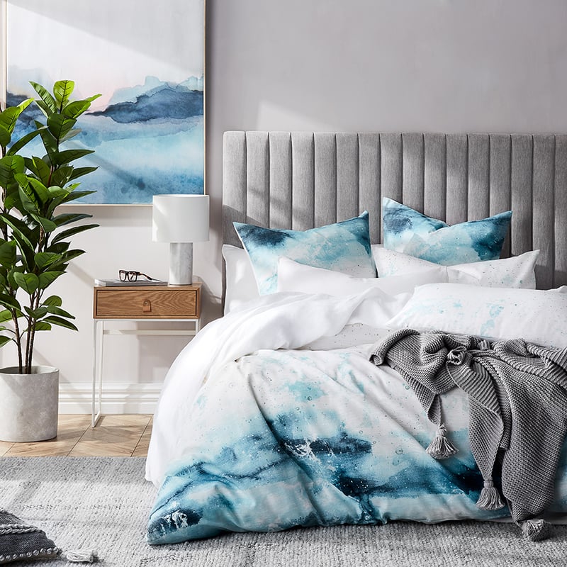Harmony Aqua Quilt Cover Set