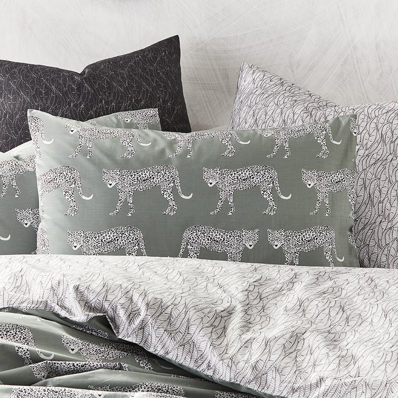 Zari Khaki Quilt Cover Set