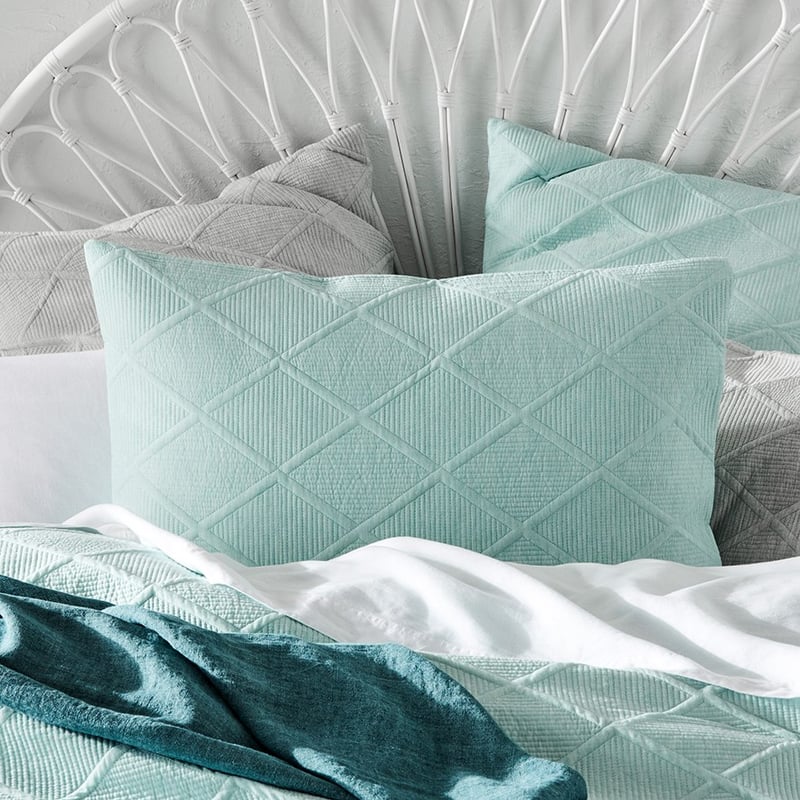 Atticus Duck Egg Quilt Cover