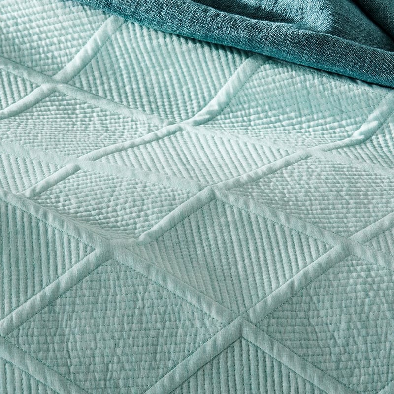 Atticus Duck Egg Quilt Cover