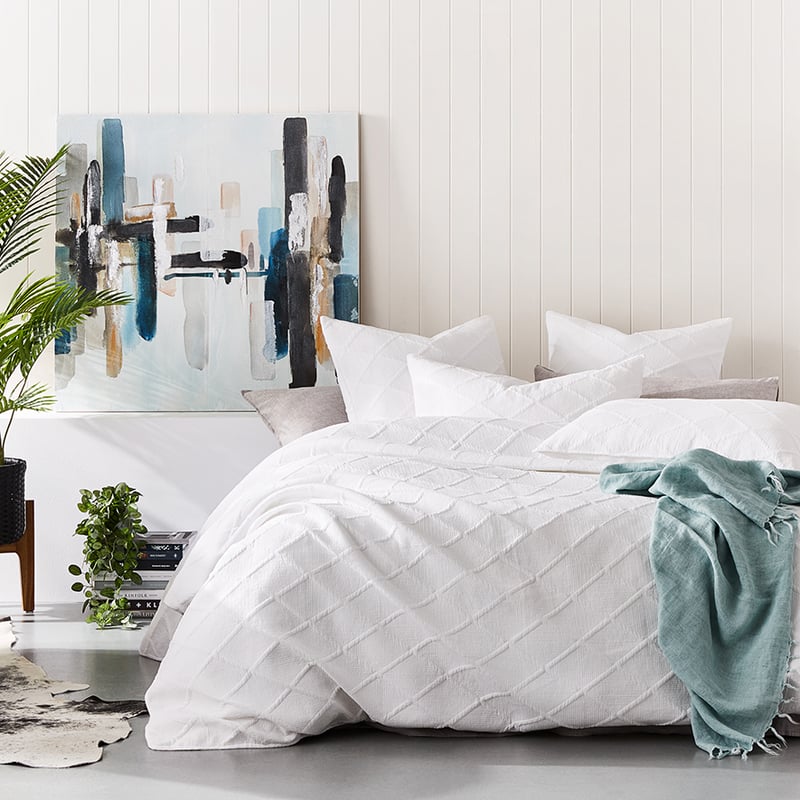 Atticus White Quilt Cover