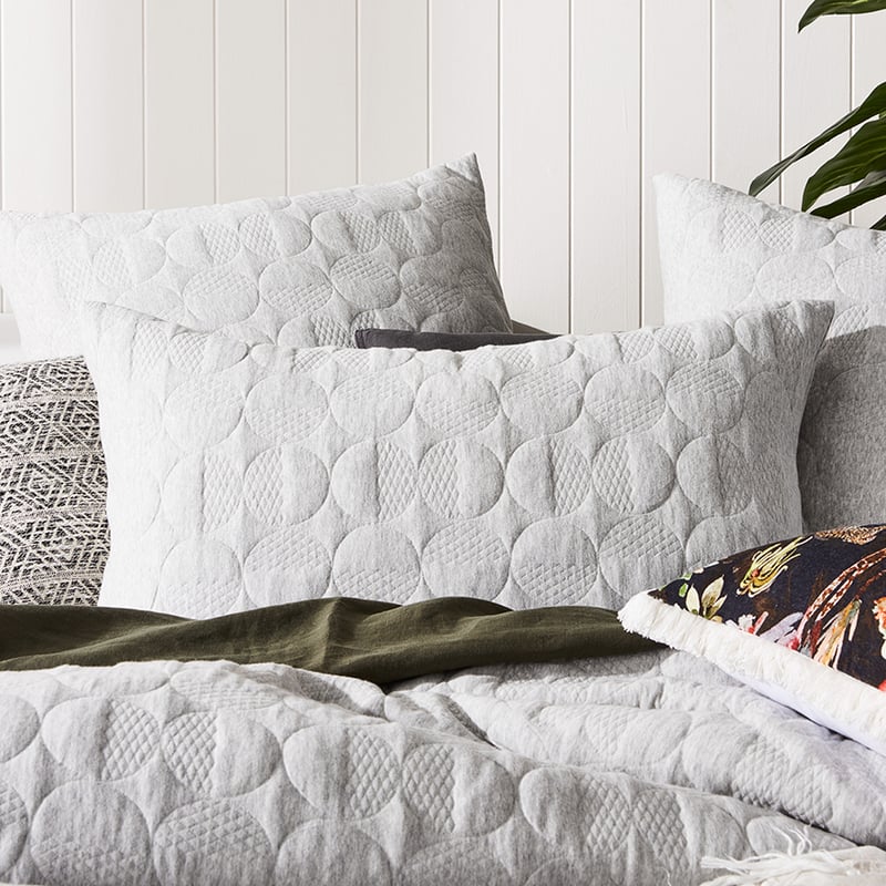 Seoul Jersey Quilted Grey Marle Quilt Cover