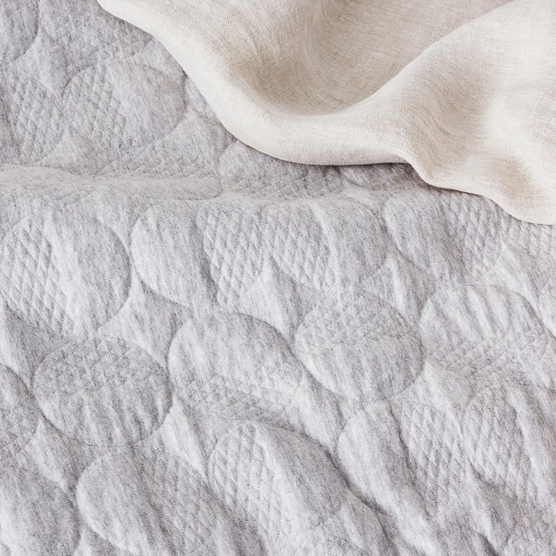 Seoul Jersey Quilted Grey Marle Quilt Cover
