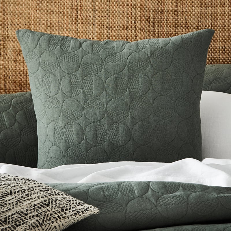 Seoul Jersey Quilted Olive Quilt Cover