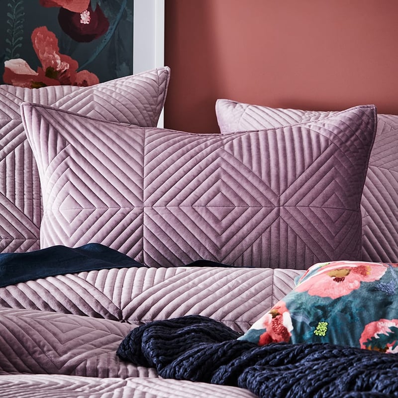 Newport Quilted Velvet Blossom Quilt Cover