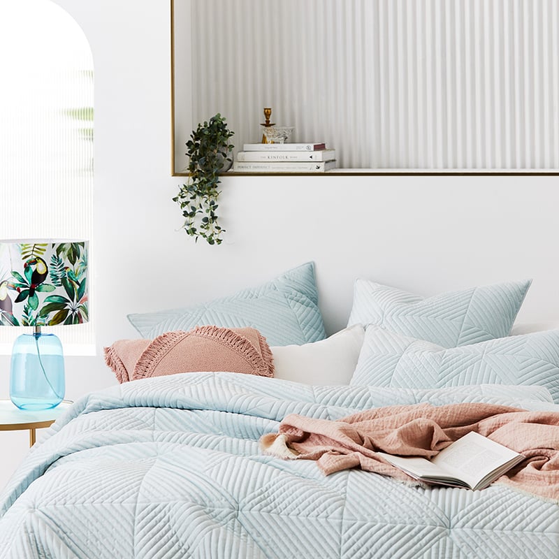 Newport Quilted Velvet Ice Quilt Cover